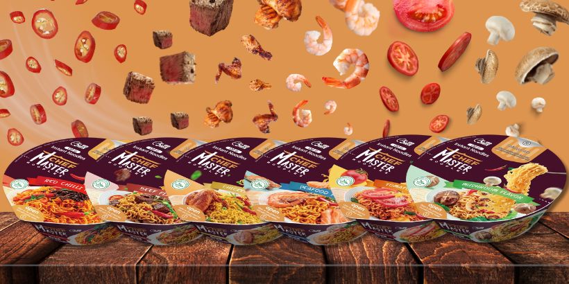 Full noodles in a bowl range with al flavours